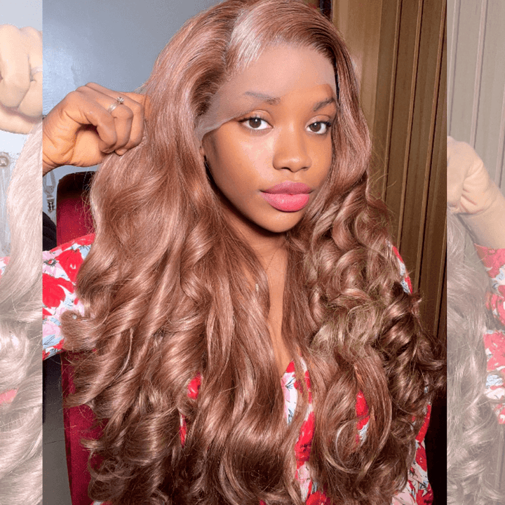 SZC Strawberry Honey Blonde Body Wave 13x4 Lace Front Human Hair Wigs
