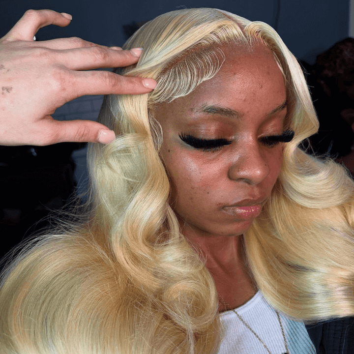 SZC 200 Density 613 Blonde 13x4 HD Lace Front Body Wave Human Hair Wig