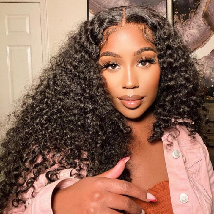 SZC 200 Density Burmese Curly 13x4 Lace Front Virgin Human Hair Wigs