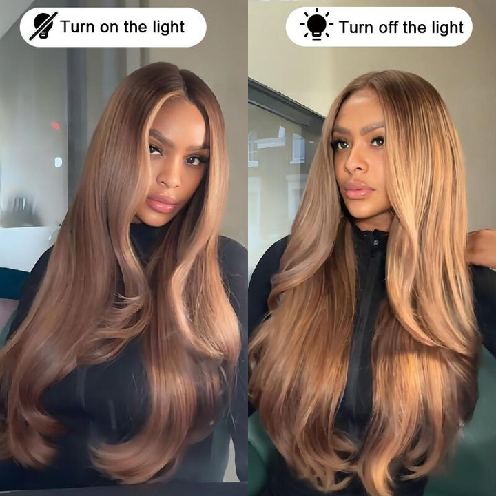 SZC 200 Density Strawberry Honey Blonde 13x4 Lace Front Virgin Human Hair Wigs