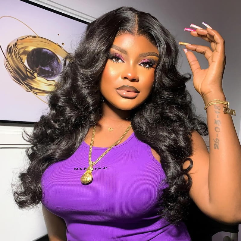 SZC 250 300 Density Body Wave 13x4 Lace Front Virgin Human Hair Wigs