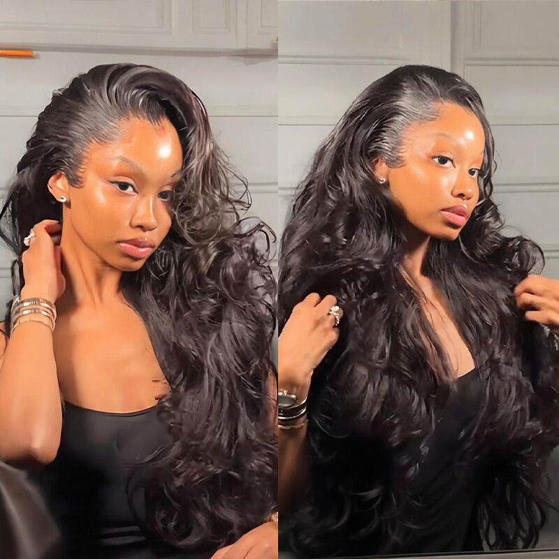 SZC 250 300 Density Body Wave Wavy 13X4 Lace Front Human Hair Wigs