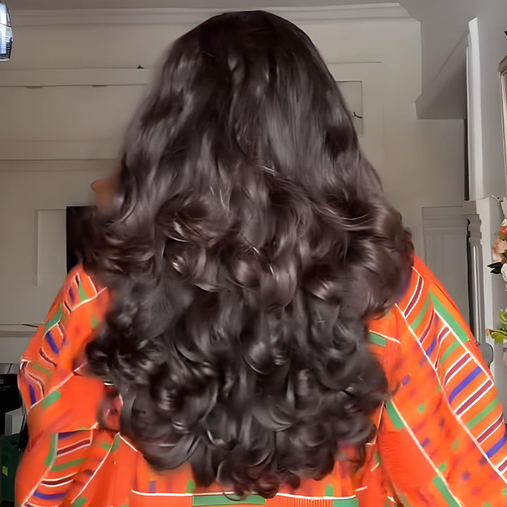 SZC 250 300 Density Bouncy Body Wave 13x4 HD Lace Front Virgin Human Hair Wigs