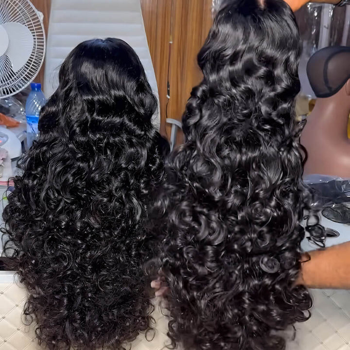 SZC 250 300 Density Bouncy Loose Wave 13x4 HD Lace Front  Human Hair Wigs