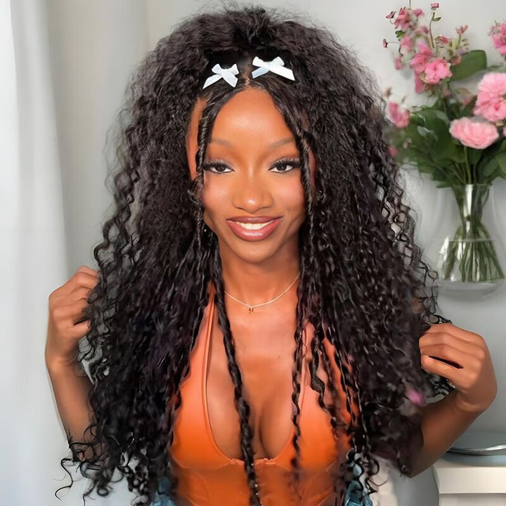 SZC 250 300 Density Spanish Crimped Loose Curls 13x4 Lace Front  Human Hair Wigs
