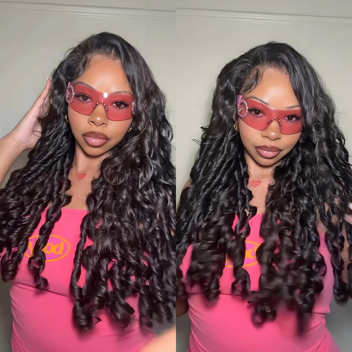SZC 250 300 Density Spiral Loose Wave 13x4 Lace Front Virgin Human Hair Wigs