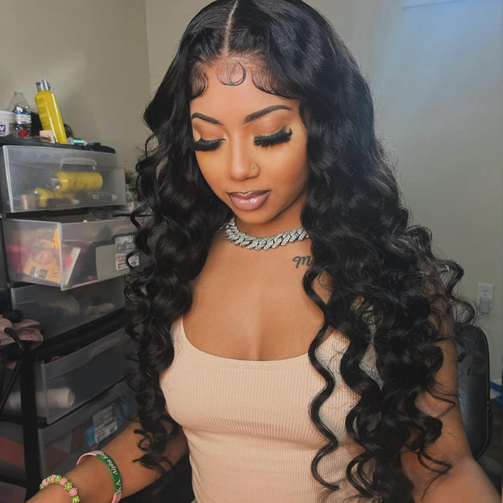 SZC 250 Density Loose Deep Body Wave 13x4 Lace Front Virgin Human Hair Wigs