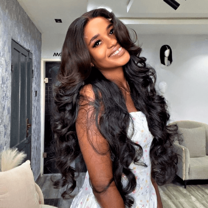 SZC 300 Density 30 32 34inch Body Wave 13x4 Lace Front Human Hair Wigs