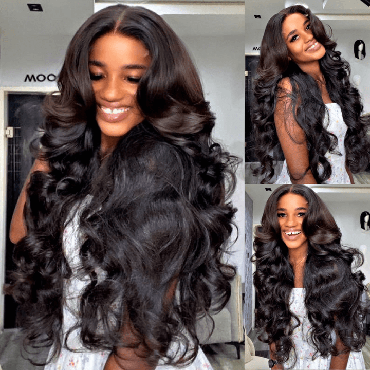 SZC 300 Density 30 32 34inch Body Wave 13x4 Lace Front Human Hair Wigs