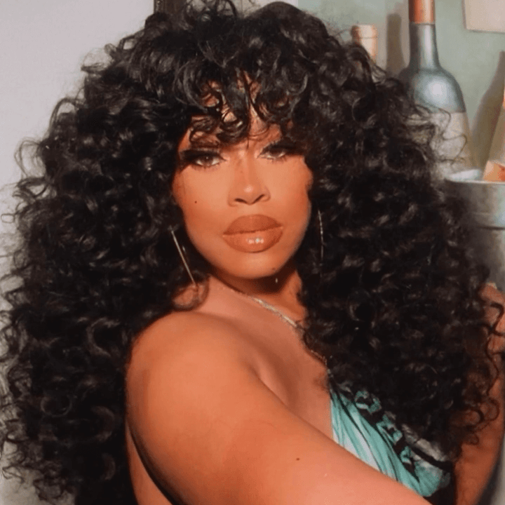 SZC 300 Density Bouncy Loose Curls 13x4 Lace Front Virgin Human Hair Wigs