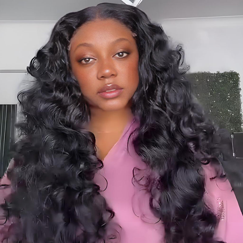 SZC 300 Density Loose Body Wave Curls 13x4 Lace Front Virgin Human Hair Wigs