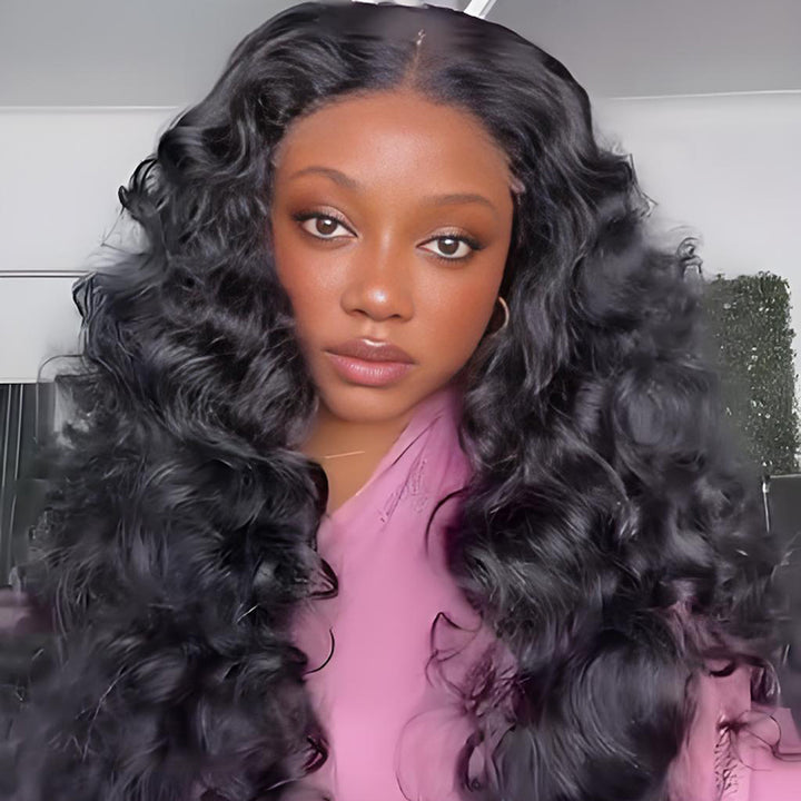 SZC 300 Density Loose Body Wave Curls 13x4 Lace Front Virgin Human Hair Wigs