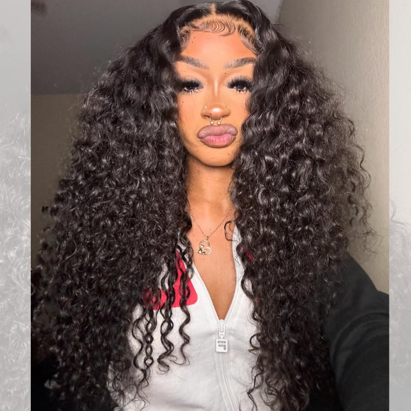 SZC 300 Density Water Wave 13x4 HD Lace Front Virgin Human Hair Wigs