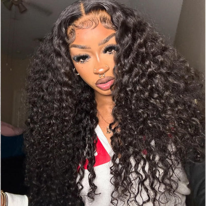 SZC 300 Density Water Wave 13x4 HD Lace Front Virgin Human Hair Wigs