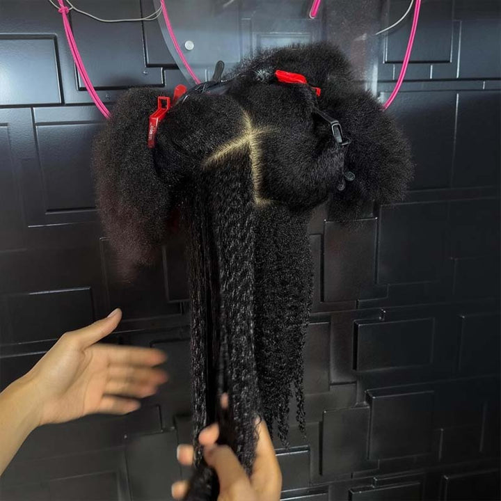 SZC Full Lace Front Ventilated Burmese Curly Straight Water Wave Human Hair Wigs