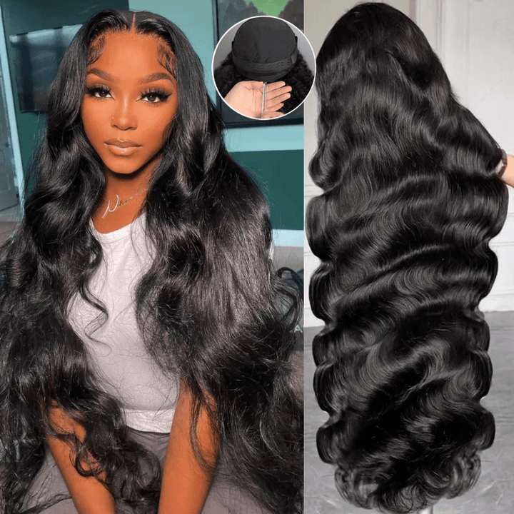 SZC 42 40 38 36 34 32 30 Inch Elastic Drawstring Burmese Curly Wand Curls Bone Straight Human Hair Wigs