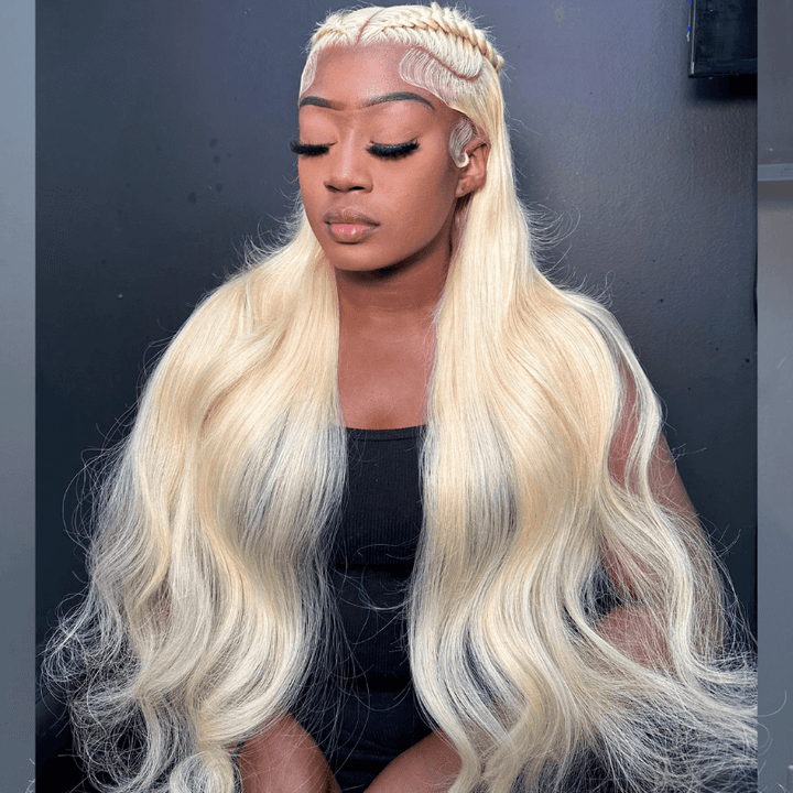 613 Blonde Deep Curly Wave 13x4 Lace Front Human Hair Wig 200 Density