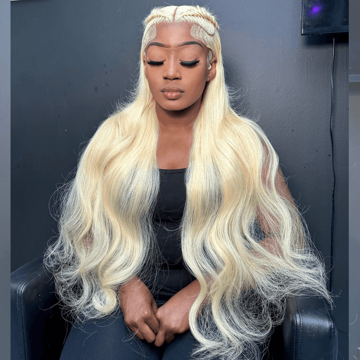 613 Blonde Deep Curly Wave 13x4 Lace Front Human Hair Wig 200 Density