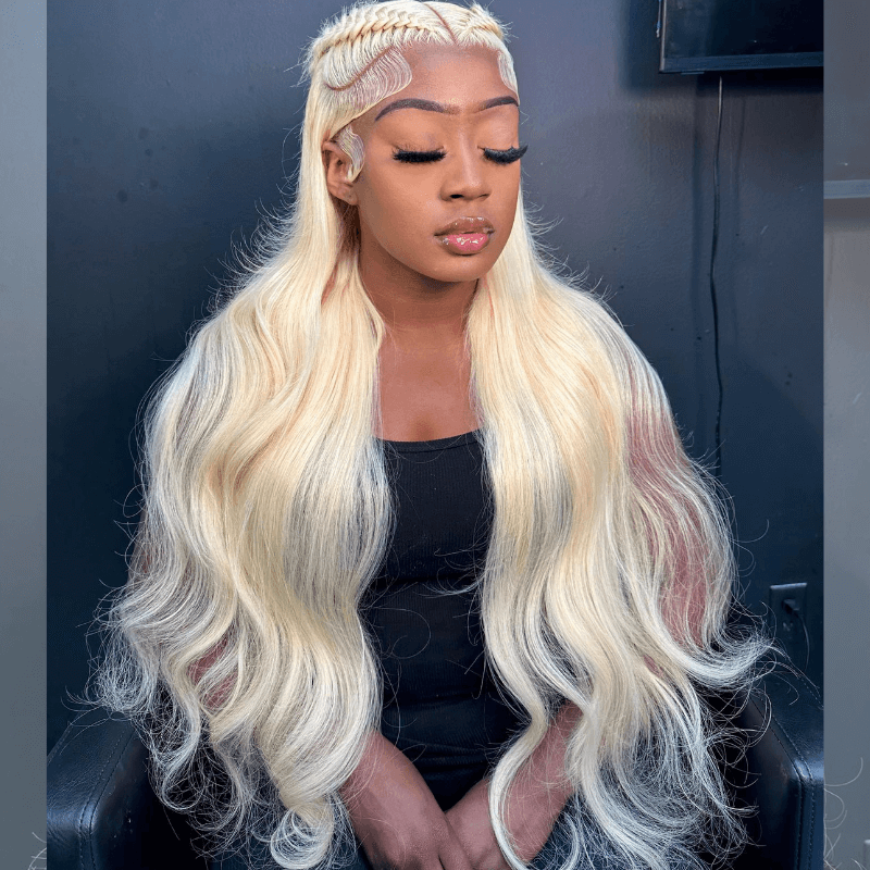 613 Blonde Deep Curly Wave 13x4 Lace Front Human Hair Wig 200 Density
