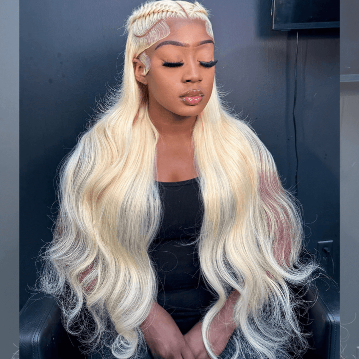 613 Blonde Deep Curly Wave 13x4 Lace Front Human Hair Wig 200 Density
