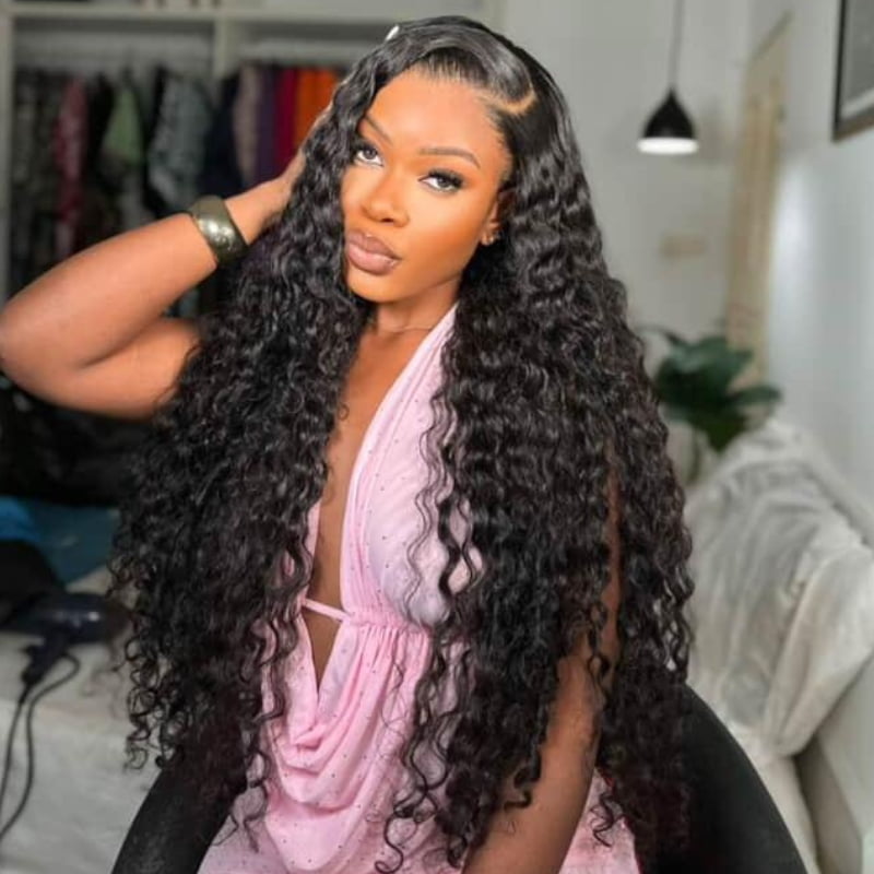 SZC 300 Density 30 32 inch Burmese Curly 13x4 HD Lace Front Virgin Human Hair Wigs