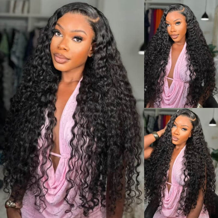 SZC 300 Density 30 32 inch Burmese Curly 13x4 HD Lace Front Virgin Human Hair Wigs