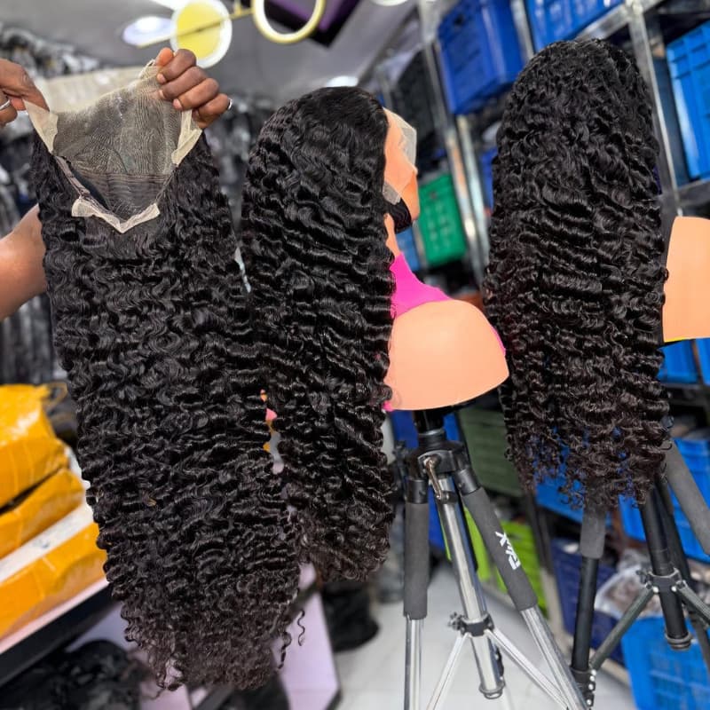 SZC Burmese Curly Factory Wholesale 13x4 Lace Front Virgin Human Hair Wigs