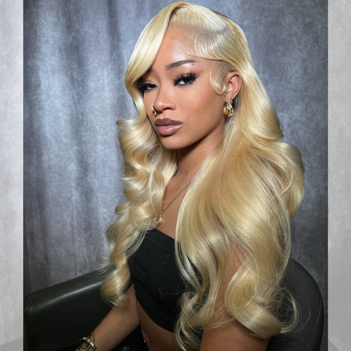SZC Blonde 613 Body Wave 13x4 HD Lace Front Virgin Human Hair Wigs