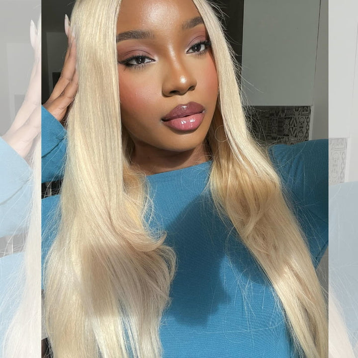 SZC Blonde 613 Bone Straight 13x4 HD Lace Front Virgin Human Hair Wigs