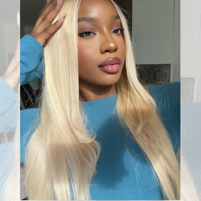 SZC Blonde 613 Bone Straight 13x4 HD Lace Front Virgin Human Hair Wigs
