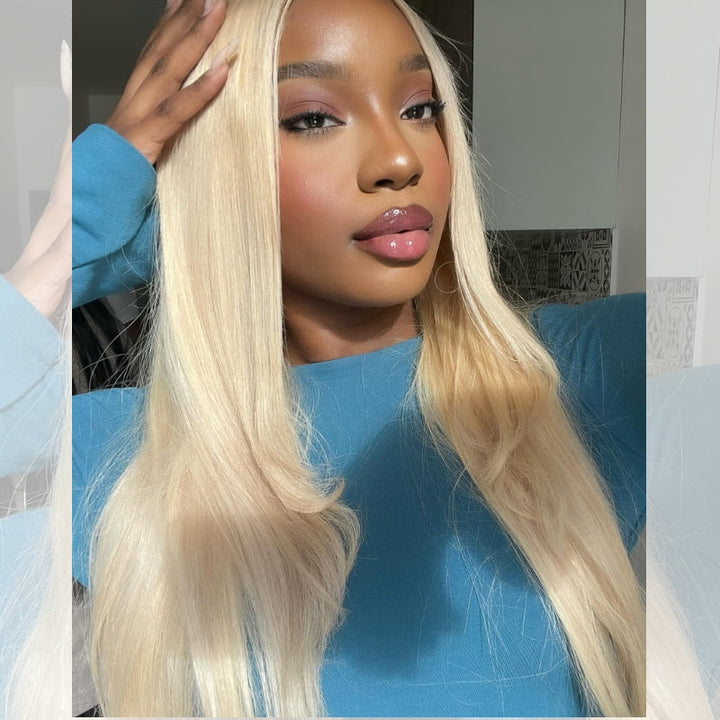 SZC Blonde 613 Bone Straight 13x4 HD Lace Front Virgin Human Hair Wigs