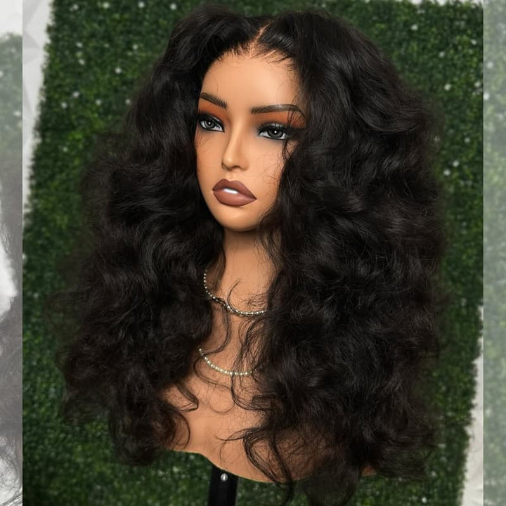 SZC Bouncy Loose Wave Curls 13x4 Lace Front Virgin Human Hair Wigs