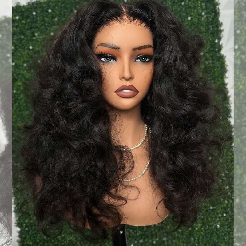 SZC Bouncy Loose Wave Curls 13x4 Lace Front Virgin Human Hair Wigs