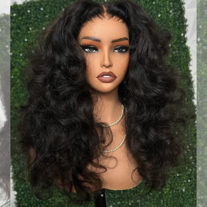 SZC Bouncy Loose Wave Curls 13x4 Lace Front Virgin Human Hair Wigs