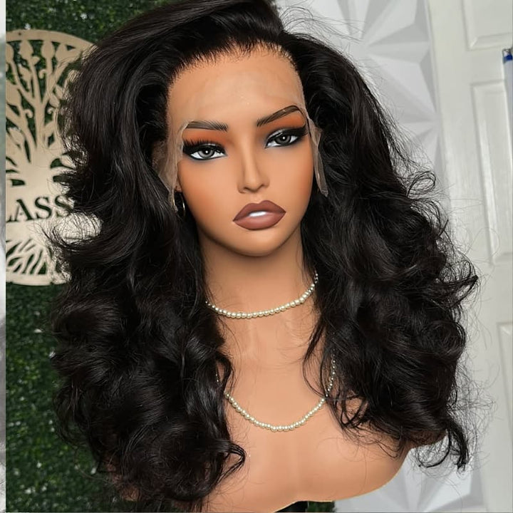 SZC Bouncy Loose Wave Curls 13x4 Lace Front Virgin Human Hair Wigs