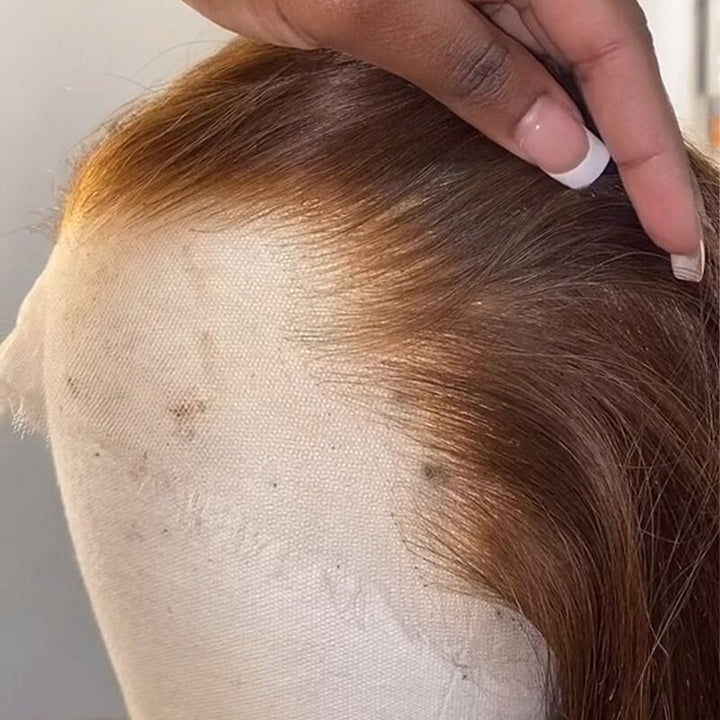 SZC Brown Short Bob Wig Wear Go Glueless Virgin Human Hair Wigs