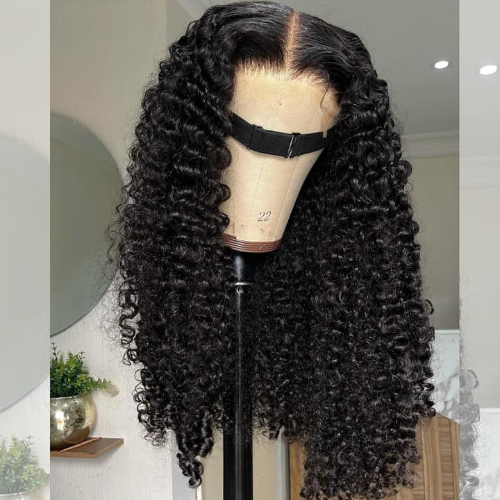 SZC Burmese Curly 180 250 300 Density 13x4 Lace Front Virgin Human Hair Wigs