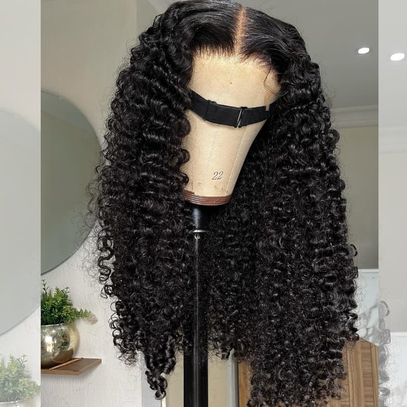 SZC Burmese Curly 180 250 300 Density 13x4 Lace Front Virgin Human Hair Wigs