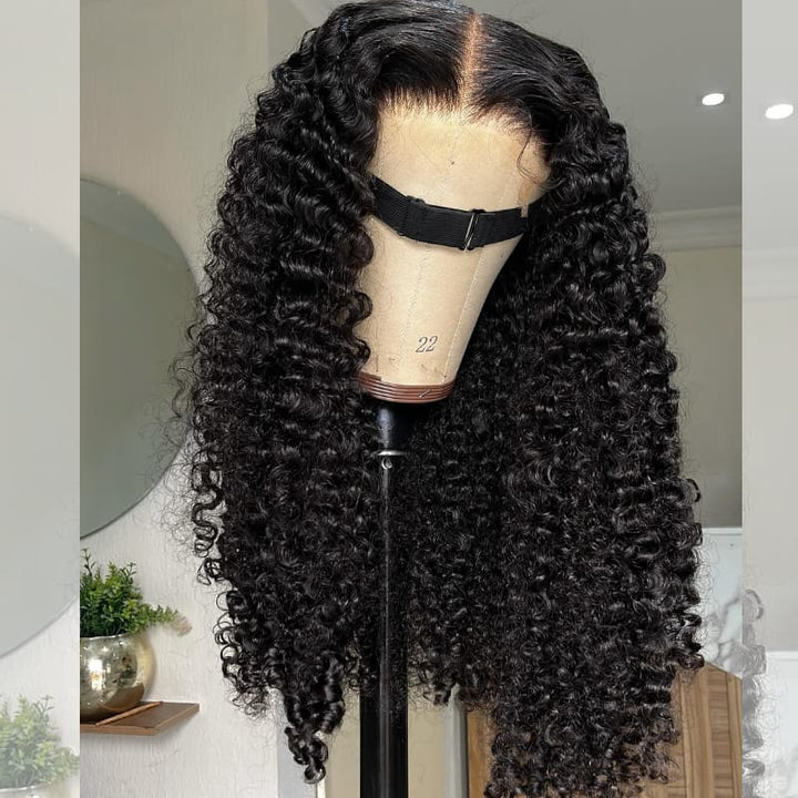 SZC Burmese Curly 180 250 300 Density 13x4 Lace Front Virgin Human Hair Wigs