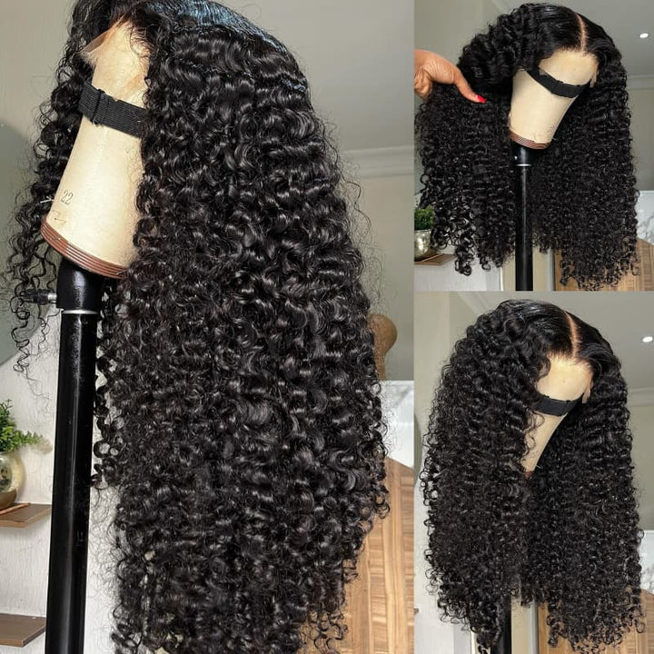 SZC Burmese Curly 180 250 300 Density 13x4 Lace Front Virgin Human Hair Wigs