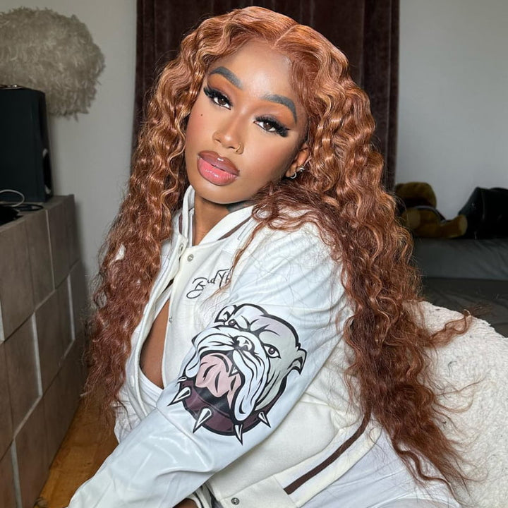 SZC Chocolate Brown Deep Wave 13x4 Lace Front Virgin Human Hair Wigs