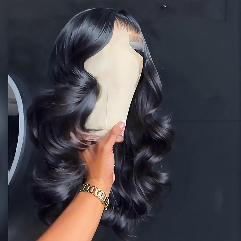 SZC Elegant Natural Bounce Loose Curls 13x4 Lace Front Human Hair Wig 250 300 Density