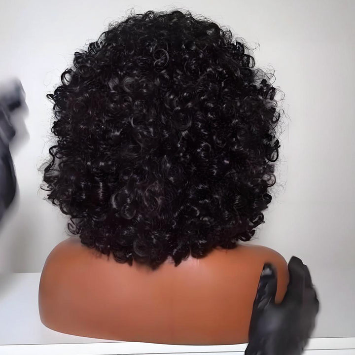 SZC Elegant Short Bob Bouncy Loose Curls 13x4 Lace Front Virgin Human Hair Wig