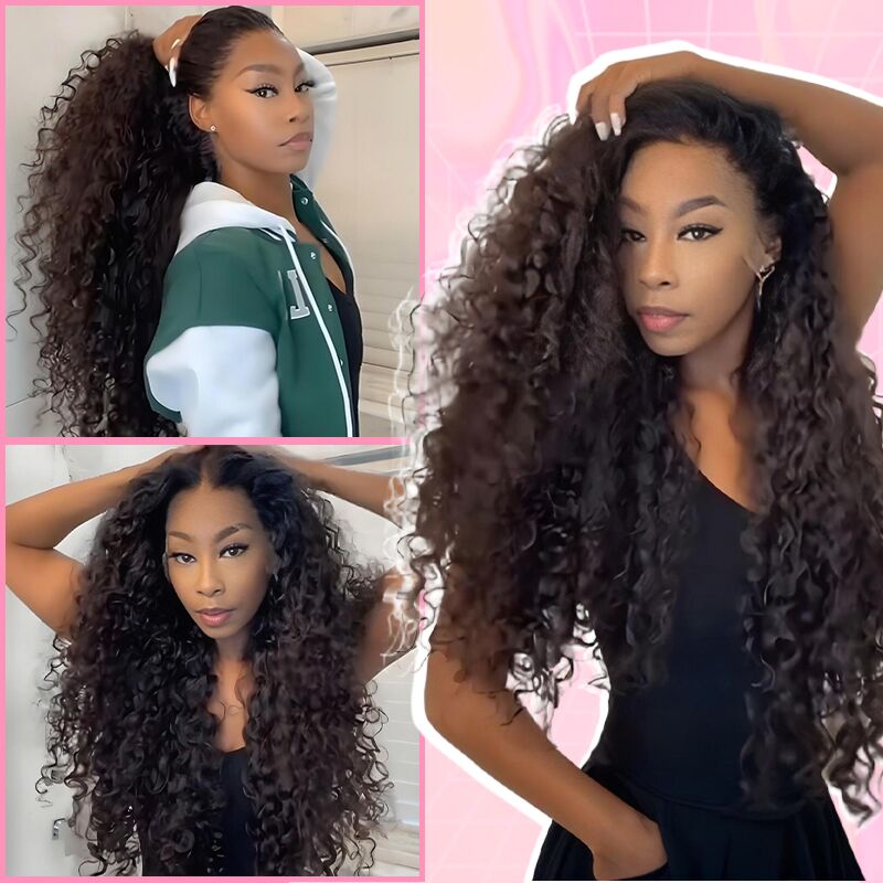 SZC Full Lace Straight Body Deep Wave Burmese Curly Human Hair Wig