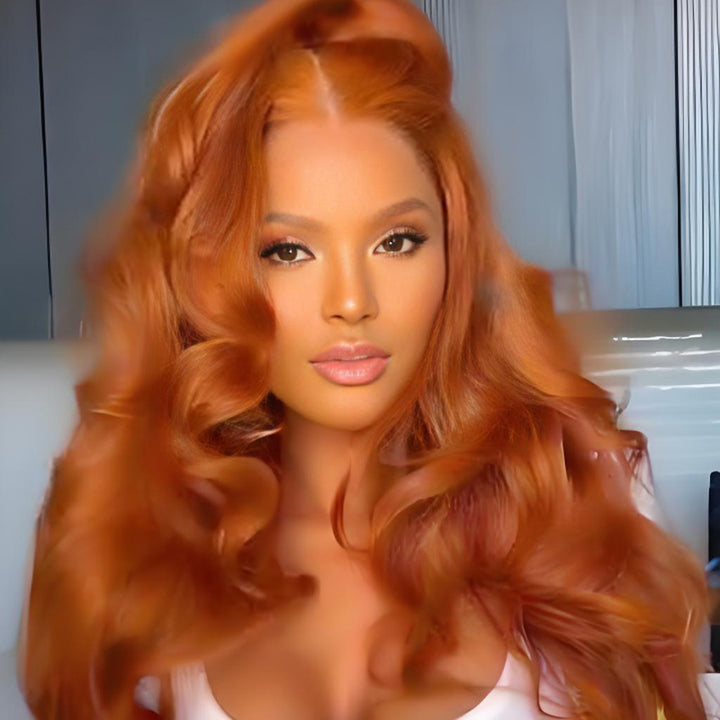 SZC Ginger Body Wave 13x4 Lace Front Virgin Remy Human Hair Wigs