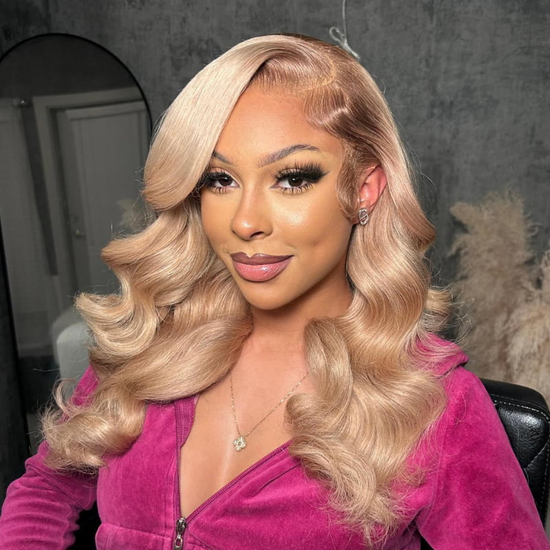 SZC Honey Blonde Body Wave 13x4 HD Lace Front Virgin Human Hair Wigs