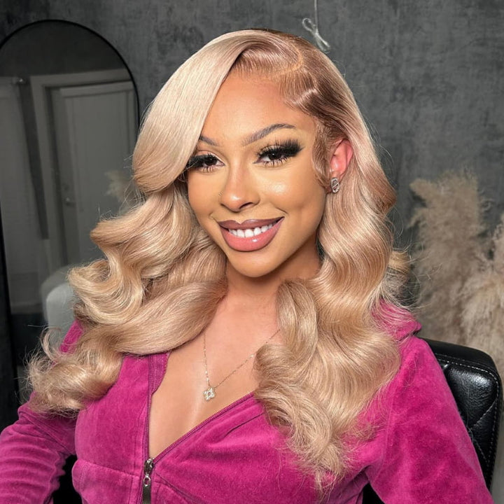 SZC Honey Blonde Body Wave 13x4 HD Lace Front Virgin Human Hair Wigs
