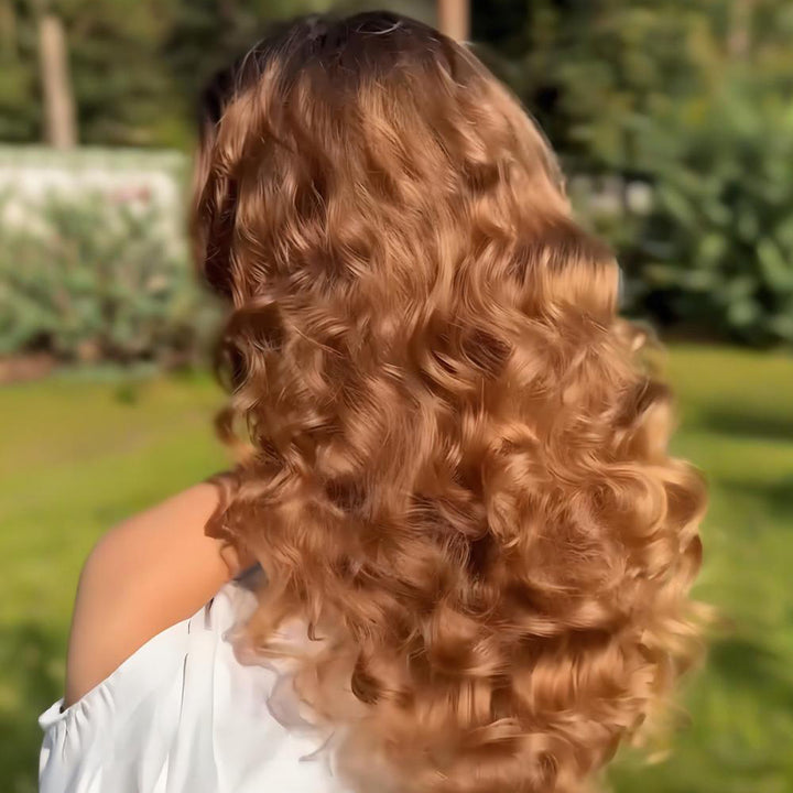 SZC Honey Blonde Loose Body Wave 13x4 Lace Front Virgin Human Hair Wigs