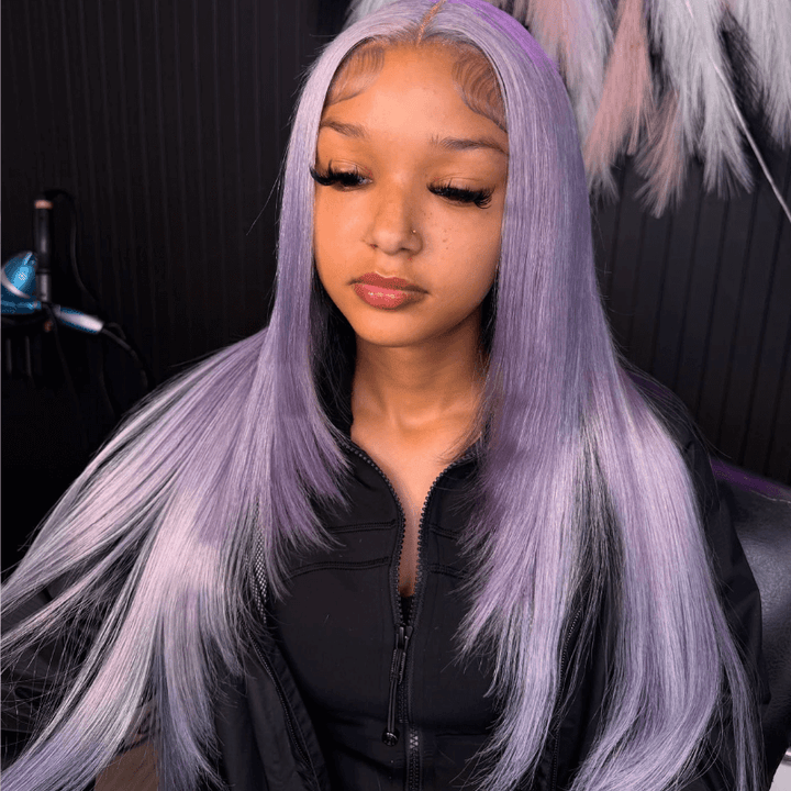 SZC Lavender Purple 13x4 HD Lace Front Virgin Remy Human Hair Wigs