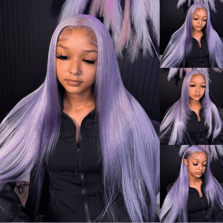 SZC Lavender Purple 13x4 HD Lace Front Virgin Remy Human Hair Wigs